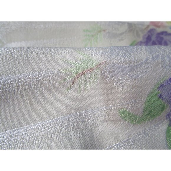 Dove Gray Cotton Rayon Blend Hand Colored Damask Floral Dinner Napkins Five - Picture 15 of 16